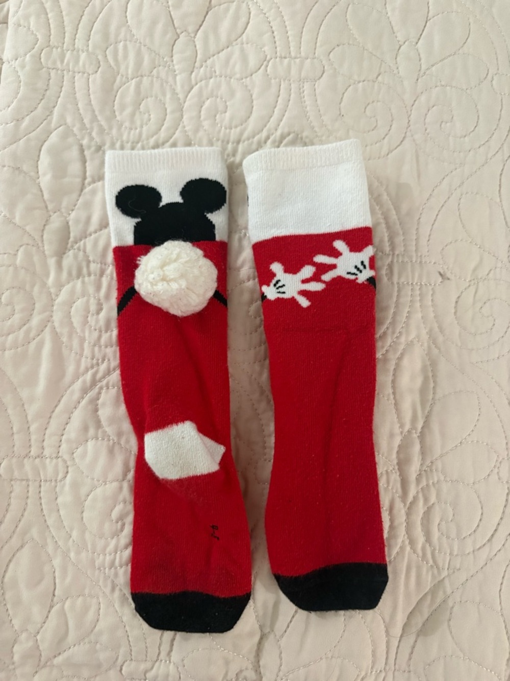 Kids Red Character Pom-Pom Crew Socks - Unbranded